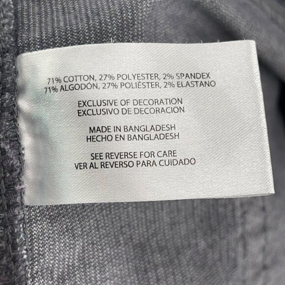 Gap SIZE 14 Charcoal Gray Small-Rib Raw Hem Corduroy Shorts, 4-Inch Inseam - Picture 4 of 5